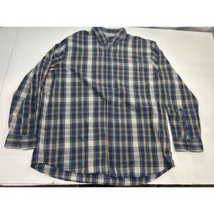 Lee shirt Men's size 2XL‎ blue/yellow button-down long-sleeve